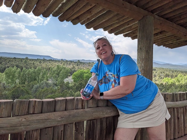 Dr. Jeannine Metzger at a scenic overlook